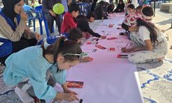 Adıyamanlı çocuklar, Filistinli çocuklar için çizdi