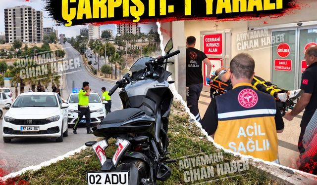 Otomobil ile motosiklet çarpıştı: 1 yaralı