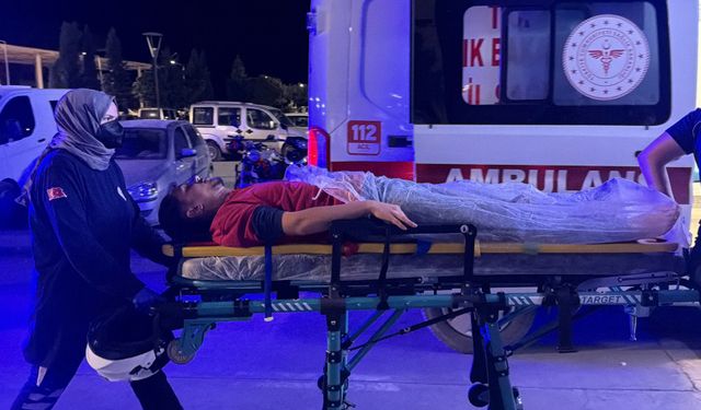 Devrilen motosikletin sürücüsü yaralandı