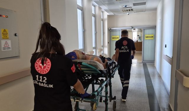 Çadır çekerken 1. kattan düşen kişi yaralandı
